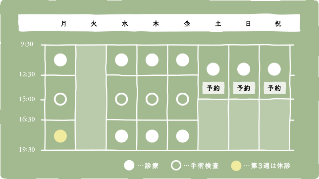 診療スケジュール